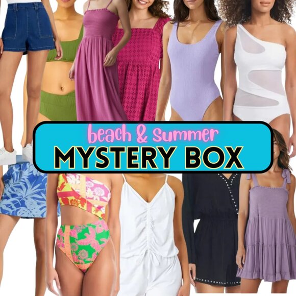 NWT - 10 Piece MYSTERY BOX! Beach & Vacation Size XL Swimwear Summer Bulk Lot